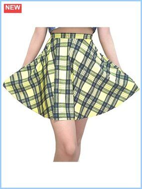 Pleated Elastic Waist Flared Midi Skater Dress